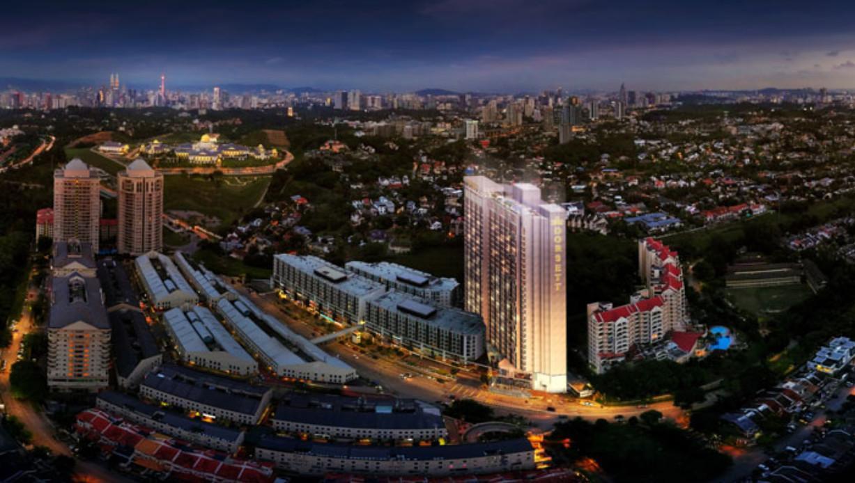 Hotel Dorsett Hartamas Kuala Lumpur Exterior foto Aerial view of the complex